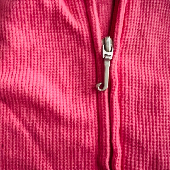 Vintage Juicy Couture Knit Bright Pink Zip up hoodie - Picture 2 of 3
